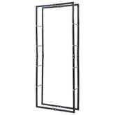 31.5x9.8x78.7 Steel Firewood Rack Black
